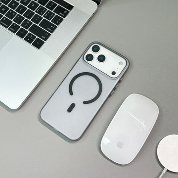 波點磨砂PC膚感冰霧保護防摔殼 Magsafe磁吸手機殼 適用於iPhone17 16 15 ProMax 輕盈手感
