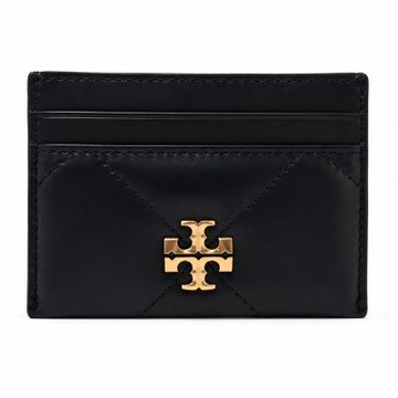 TORY BURCH KIRA 菱格紋卡片夾(黑)