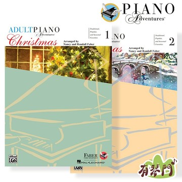 【有琴門樂器】全新《芬貝爾 成人 鋼琴聖誕曲集 Adult Piano Christmas 1~2》線上音檔 聖誕琴譜