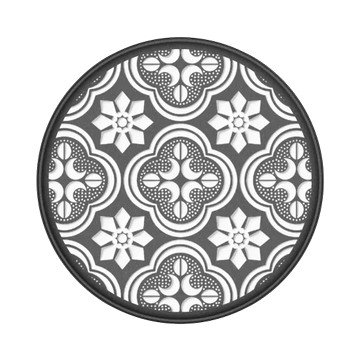 GRIP O (MagSafe 兼容） 黑 - 老屋顏 Old House Face - 壓花玻璃-海棠花