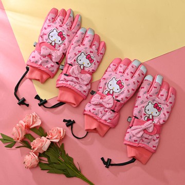 童KT刺繡止滑防風防水手套-尺寸任選