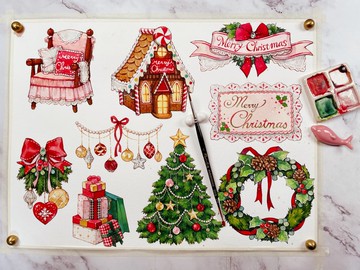 PET紙膠帶 聖誕娃娃屋 (補貨到)