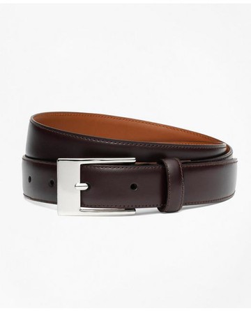 Brooks Brothers Boys Classic Leather Belt | Burgundy | Size 32