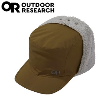【Outdoor Research 美國 防風透氣保暖護耳帽《深棕/淺灰》】283252/毛帽/雪帽/保暖針織帽