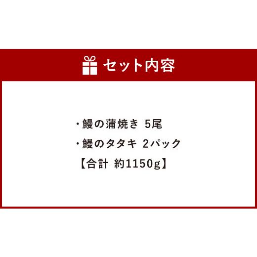 ふるさと納税 熊本県 八代市 鰻丸 九州産鰻 蒲焼5尾 鰻のタタキ2pcセット うなぎ ウナギ