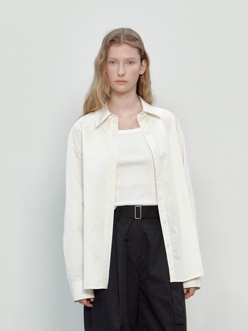 SEMI OVERSIZED CLASSIC SHIRTS (LIGHT BEIGE)
