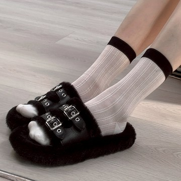 【Aa.chic熱賣商品】韓系滾邊透氣中筒襪(六色).配件/襪子/滾邊/透氣/搭配/日常【C223382】