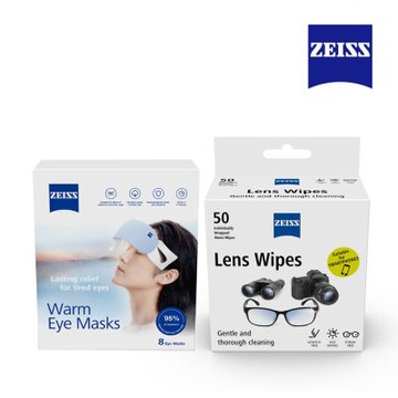 ZEISS 蔡司 蒸氣眼罩8入+光學拭鏡紙50入(可舒緩眼睛疲勞)