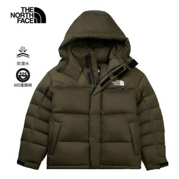 【The North Face 官方旗艦】北面經典ICON男款灰褐色DWR防潑水羽絨外套｜832G21L 600蓬鬆度