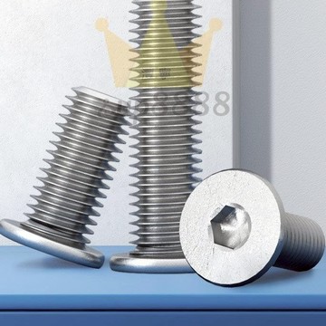 SUS304扁平頭螺釘M5/M6/M8 CM圓薄頭內六角螺絲大平頭扁平頭螺釘低頭/台灣出貨✈✈