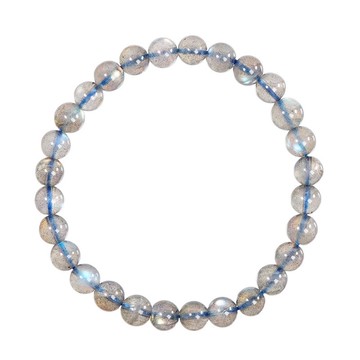 【正佳珠寶】拉長石 頂級透體藍光體 5.8-6.2mm 拉長石手珠