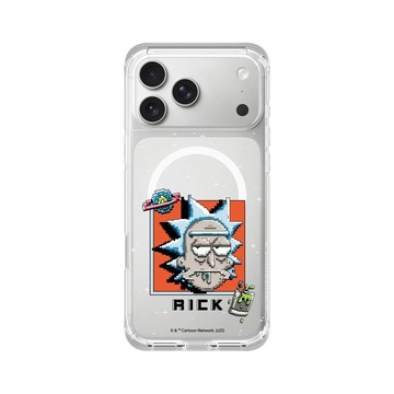 iPhone 17 Pro Max ClearX (MagSafe 兼容) 晶透白 - 瑞克和莫蒂 Rick and Morty - Pixel瑞克