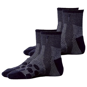 non-no 儂儂 石墨烯1/2厚底運動襪 遠紅外線功能 消臭抑菌 台灣製  24~28cm  藍色  2雙