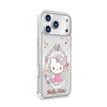 三麗鷗 17/16/15/14/13/12/11輕薄軍規防摔水晶彩鑽殼-凱蒂奢華風