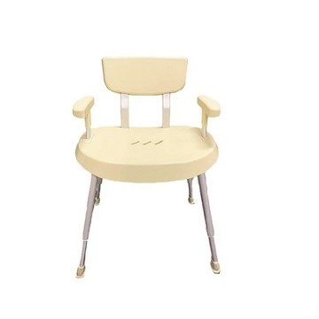 【海夫健康生活館】《買1送1》日系居家 舒適人體力學 扶手加大高低可調 鋁合金洗澡椅 (HEF61715)