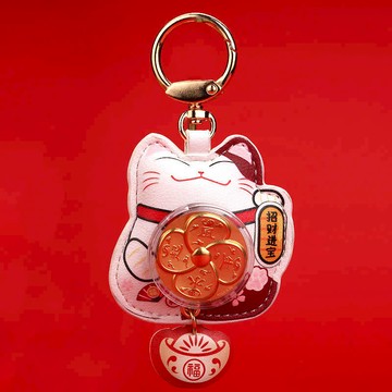 【保庇BOBEE】 吉祥御守 風生水起 招財貓鑰匙圈掛件 招財寓意掛件