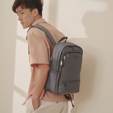 【金安德森】Rowan 知性拉鍊後背包-鐵灰