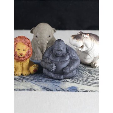 原礦紫砂茶寵鱷魚創意手工裝飾擺件禮物可愛茶具獅子猩猩河馬大象