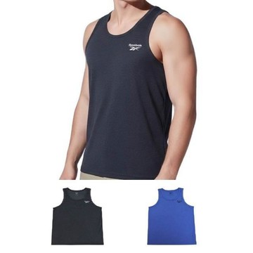 REEBOK男絲滑涼爽背心 男背心 涼感上衣 素背心 內搭背心