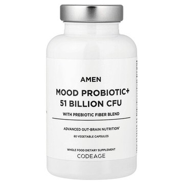 Codeage, Mood 益生菌+，益生元纖維混合物，60 粒素食膠囊