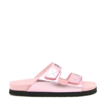 Palm Angels - Pink Leather Logo Sandals