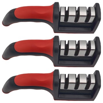 便攜手持磨刀器 Set 3 鋼鐵+PP材質  21.5 x 5 x 5.7cm  1組