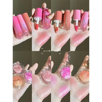 正品💯Moira液體腮紅 Moira腮紅粉餅 珠光光澤高光腮紅2合1  Moira液體腮紅 輕薄持久霧面柔焦水潤光澤唇