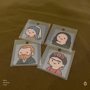 紅女兒〔復古文藝〕水晶貼紙 轉印貼紙 防水貼紙 行李箱貼紙 立體貼紙 水晶轉印貼紙 水晶轉印貼 水晶貼 轉印貼 筆電貼紙