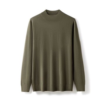 輕奢男裝精紡100%純山羊絨衫男半高領薄款中領毛衣長袖內搭打底衫