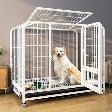 狗籠 狗柵欄 超大加粗穩固 帶天窗 電鍍烤漆經久耐用 送贈品『超大尿盆』 狗窩 狗圍欄 狗籠 狗屋