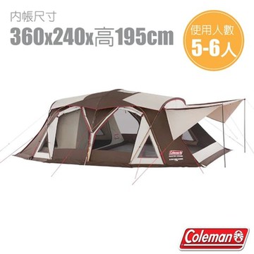 美國 Coleman 氣候達人2-ROOM COCOON Ⅲ 一房一廳炊事露營帳篷5-6人_CM-36431