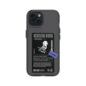 iPhone 15 Clear 酷墨灰 - Marine Debris - 塑膠袋逆帆魷