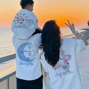 7915人永久收存💠 親子裝 短袖T恤 純棉 2026夏季新款 家庭裝 一家三口 出遊拍照 舒適透氣