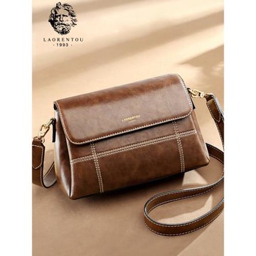 (免運)包包女斜挎包2025新款生日禮物大氣送中年媽媽款復古真皮單肩小包