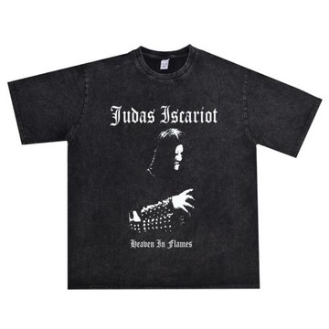 搖滾叛徒猶大Judas Iscariot印花T恤短袖寬松男女純棉重磅嘻哈超