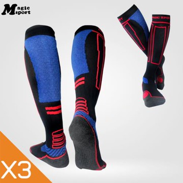 美肌刻Magicsport【加厚運動機能高筒襪-3入組】#345壓力襪 彈性襪 長筒襪 高筒襪 膝下襪 除臭 男女適用 台灣製造