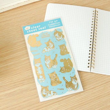 Cat Art Collection透明貼紙 Shizuwarahinata