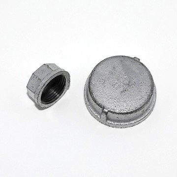鍍鋅瑪鋼鐵管帽4分6分1寸2寸水管內絲堵頭內螺紋內絲管堵悶頭封頭