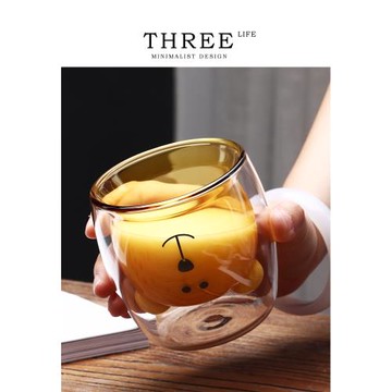 Tlife·Interest·創意小熊杯雙層玻璃杯隔熱防燙牛奶杯子 | 趣味