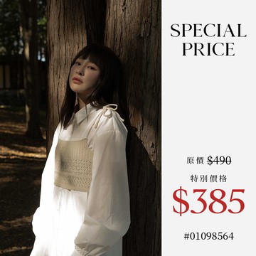 蝴蝶結綁帶針織鏤空罩衫背心 五色售