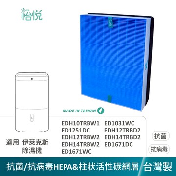 怡悅 HEPA 濾網 適用 伊萊克斯 300 500 700 ED1251DC 清淨除濕機 EDH14TRBW2