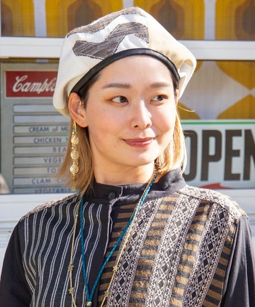 印度製 金屬鈕扣串珠掛耳環