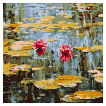 ArtLife 藝術生活 DIY 數字油畫 含框 AQ013 20 x 20cm  1組  睡蓮