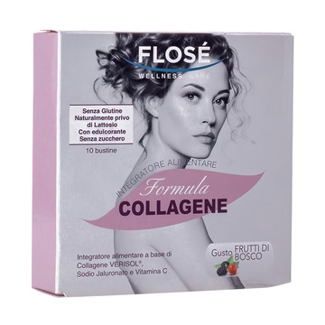 FLOSE 芙露絲 膠原蛋⽩飲 莓果口味 義大利進口 專利成分  10包  10ml  1盒