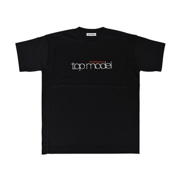 BALENCIAGA TOP MODEL印花LOGO純棉T(女/黑)