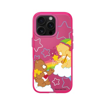 iPhone 16 Pro Clear 粉漾桃 - Care Bears - 熊滿星空