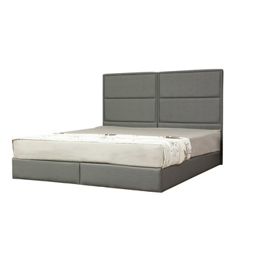 【UHO】謝爾頓-四格造型6尺雙人加大貓抓皮二件組(床頭片+床底)03綠