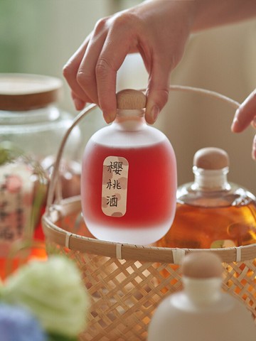 玻璃酒瓶空瓶泡果酒梅酒釀酒玻璃瓶專用密封白酒分裝瓶紅酒小瓶子