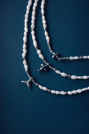 天然淡水珍珠項鍊—極簡鎖骨鍊 日常百搭飾品