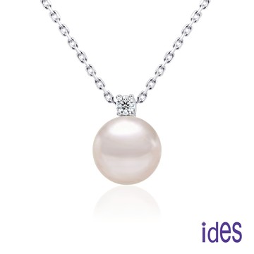 ides愛蒂思 日本設計AKOYA上乘系列正圓無瑕天然珍珠項鍊8-9mm/氣質王妃